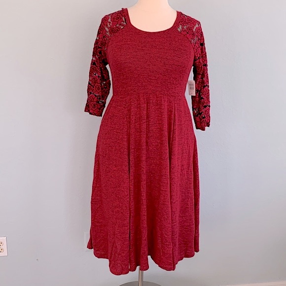 Torrid Super Soft Plush Skater Midi Dress - Picture 4 of 15